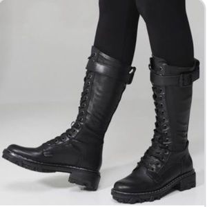 Real leather tall combat boots by Rag & bone NY